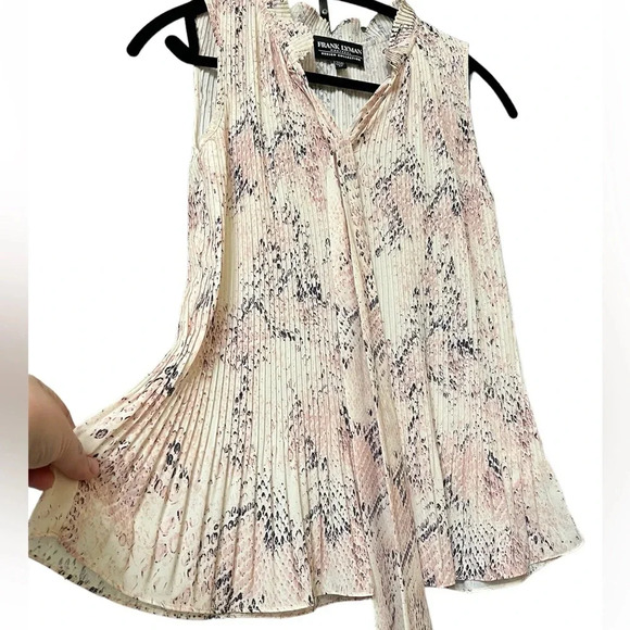 Frank Lyman dress top with built in tie, size small S - Picture 5 of 8